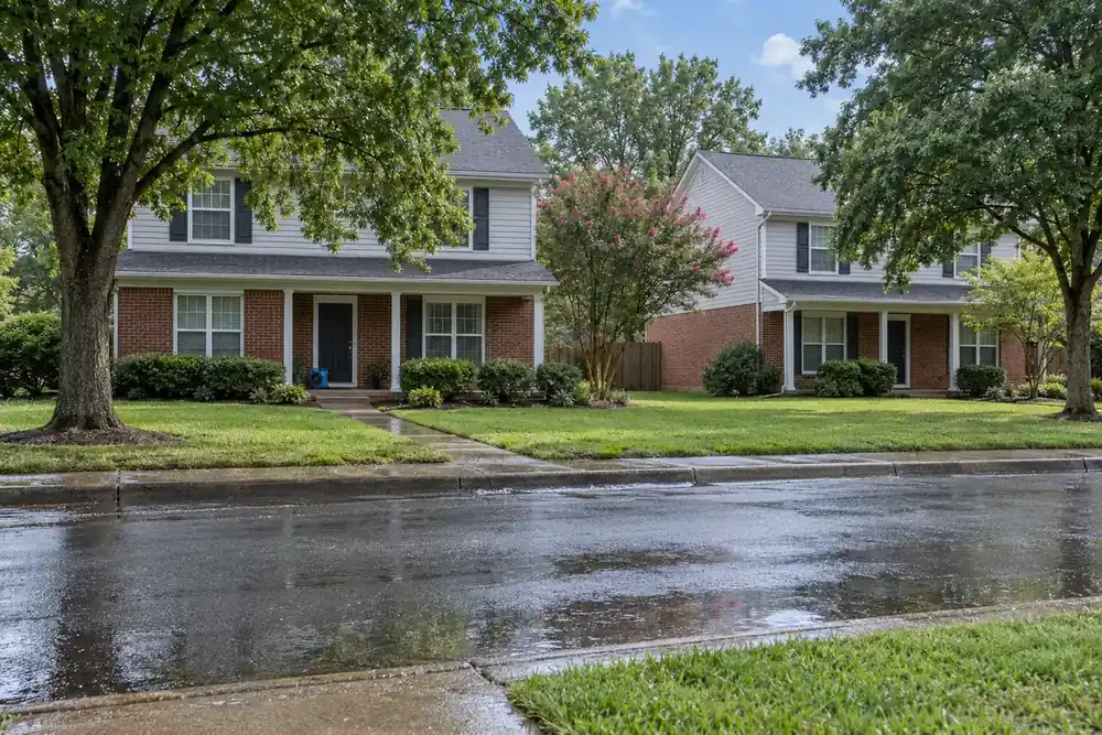 Illustration of a typical residential street in the Bartlett, TN area